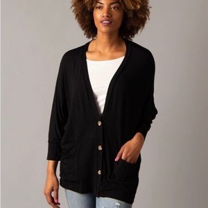 Agnes & Dora Urban Cardi Black Crepe Viscose Small